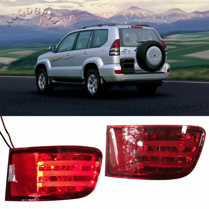LED Red Rear Bumper Fog Lamp Assembly Refit for Toyota Prado LC/FJ120 2003-2009