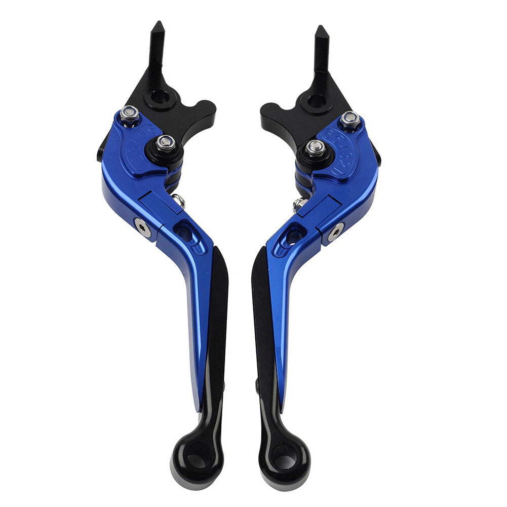 CNC Folding Extendable Brake Clutch Levers for Kawasaki ZX10R/RR/KRT 16-20 Blue