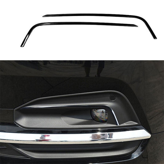 for Volvo S90 2021-2022 Black Front bumper Fog Light Lamp Eyebrow Strips Trim 2x