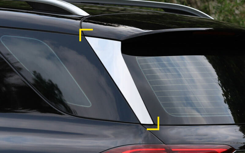 for Benz GLE 2020-23 Silver C Pillar Post Panel Window Side Strip Cover Trim 2P