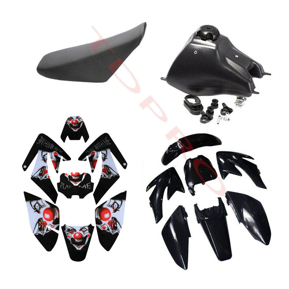 Plastic fairing kit graphics + fuel tank + for seat for Honda CRF70 CRF70F Pit bicycle