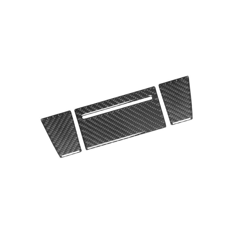 3Pcs Carbon Fiber Below Radio W/O Heated for Seat & Ashtray Cover for Chrysler 300