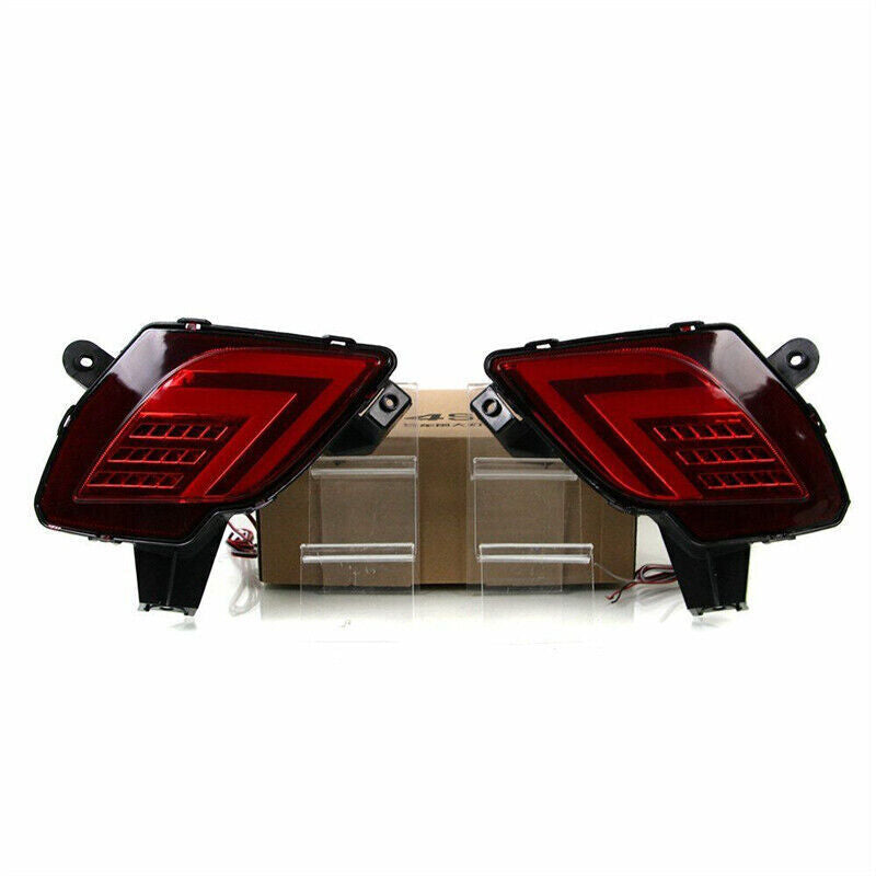 A pair of red LED rear bumper brake and turn signals for MAZDA CX-5 2013-2016.
