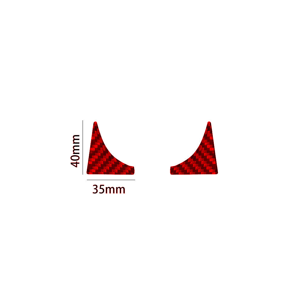 2X Red Carbon Fiber Rear Door CUP Holder Cover Trim for Ford Ranger 2019-2022