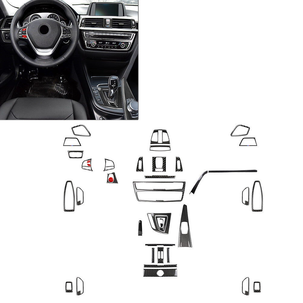 39 Pcs LHD Interior Decoration Trim for BMW 3 Series F30 GT F34 2013-2019