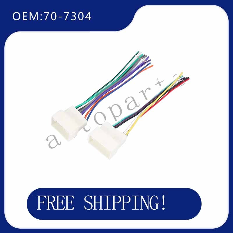 70-7304 CD Player Wiring Harness Radio Adapter Kit for Hyundai for Elantra 2-Piece Set