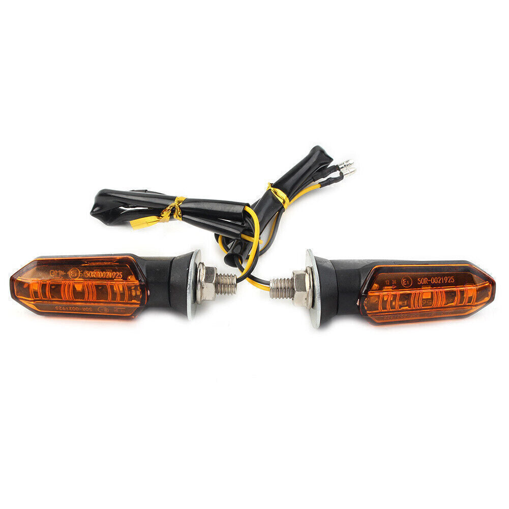 2X Universal Motorcycle LED Turn Signal Indicator Amber Blinker Light Lamp Amber