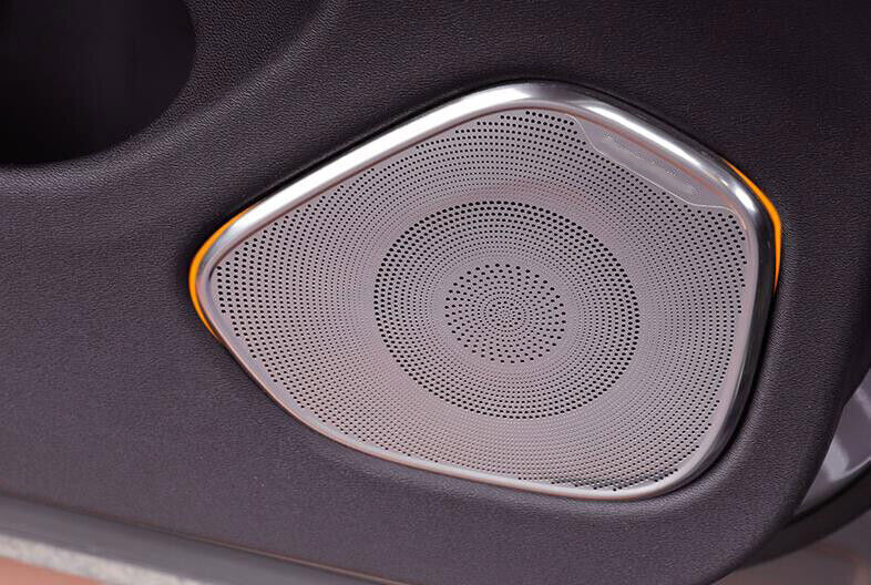 For 2018-2023 for Volvo XC60 silver Steel inner Car Door Speaker cover Trim Set 4x