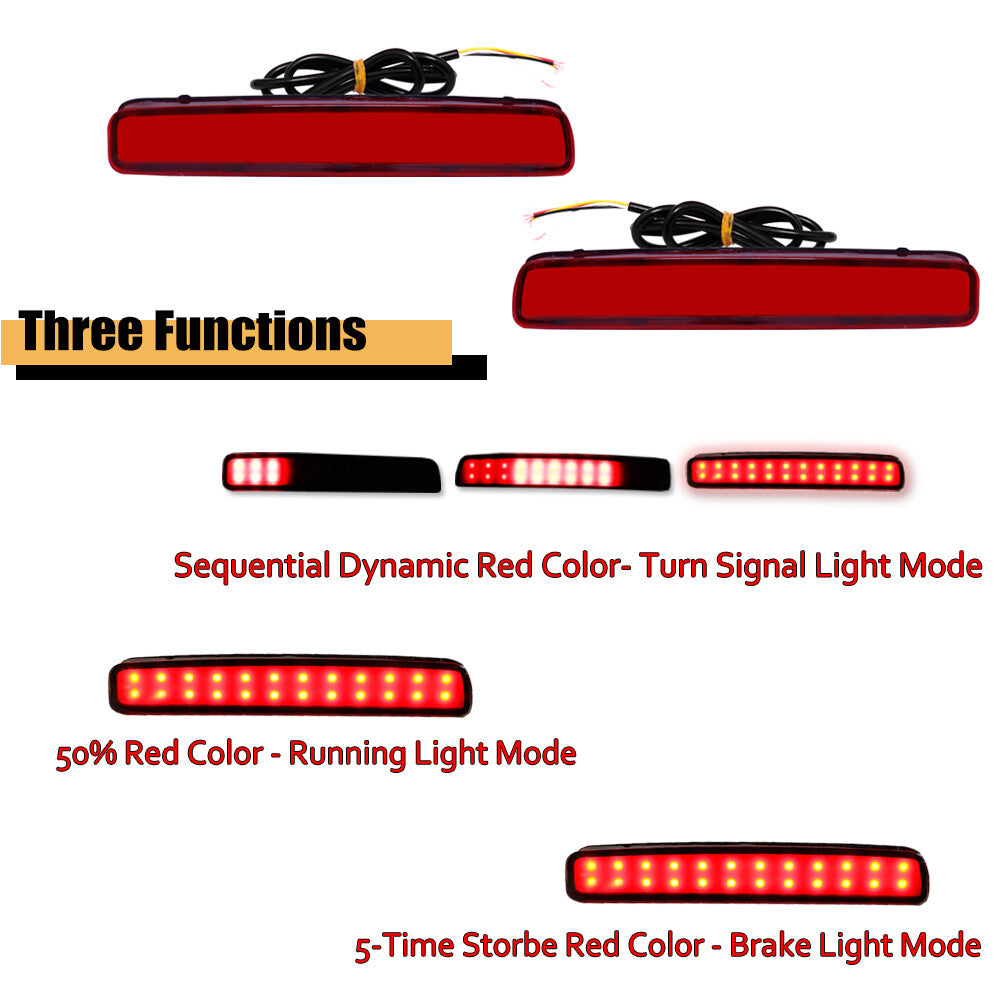 Red-lens LED rear bumper reflector brake lights for 2023+ for Toyota GR for Corolla E210
