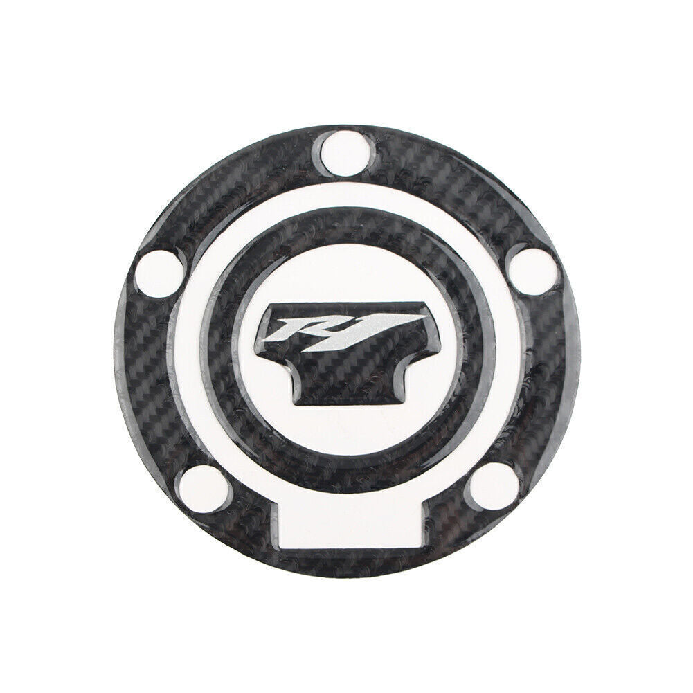 Carbon Fiber Gas Cap Cover Fuel Tank 3D Decal Pad for Yamaha YZF1000 YZF-R1 R1M
