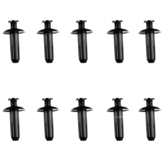 10x Clips for Mitsubishi Eclipse Front Bumper Push Type Retainer Black Plastic