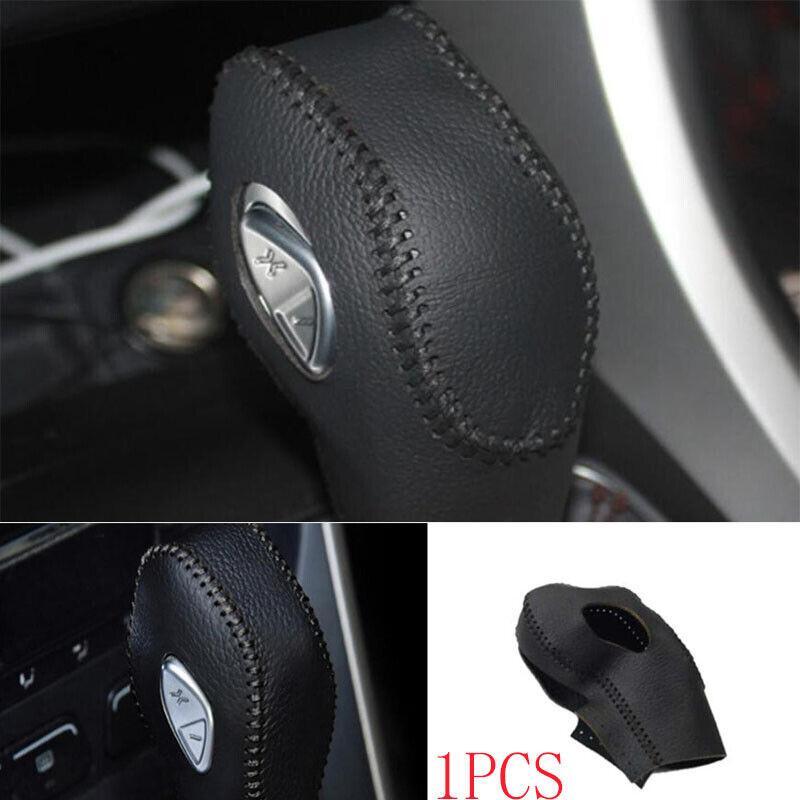 for Ford Car Escape Kuga 13-19 Black Leather Gear Shift Knob Shifter Lever Trim