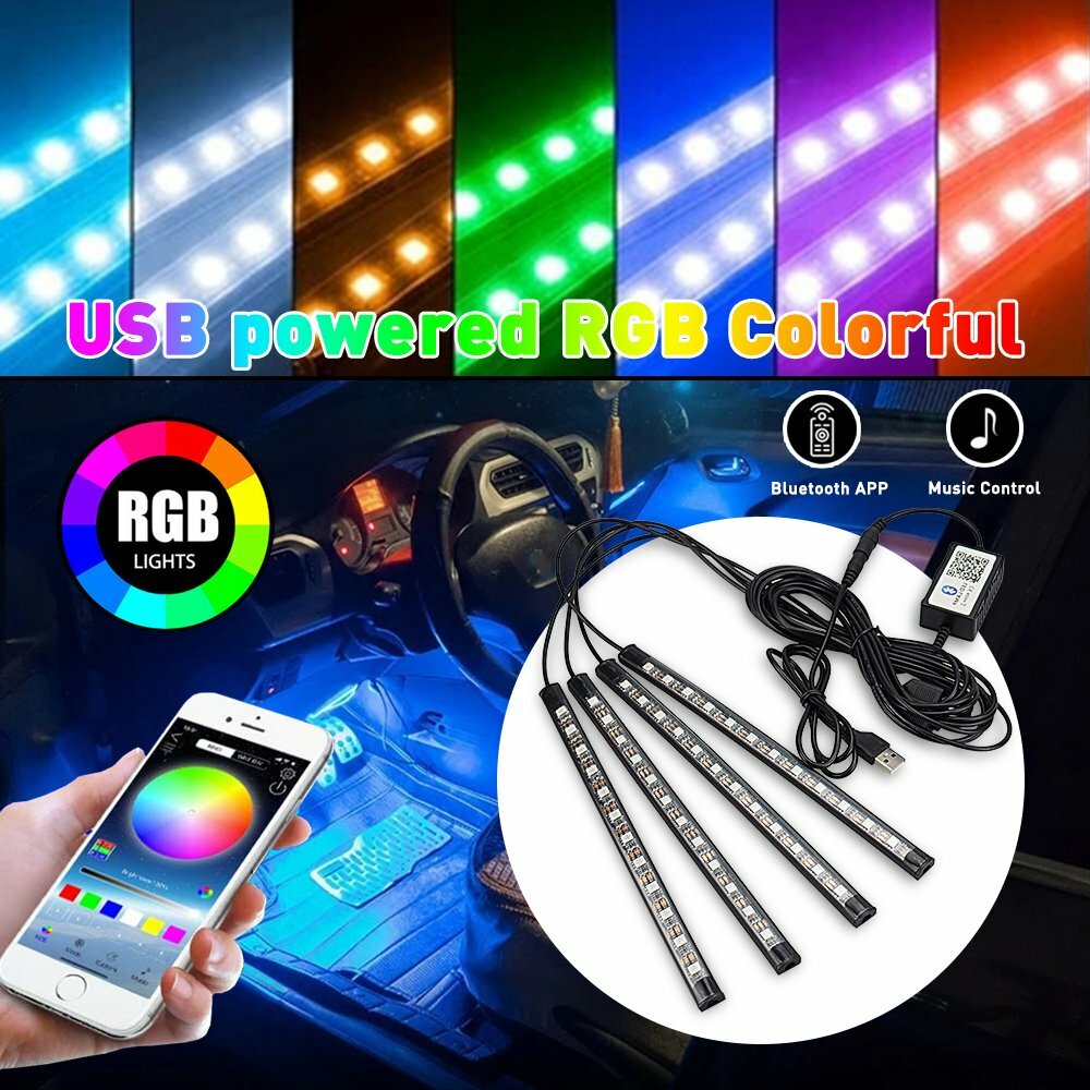 4x RGB 7-piece 48 LED Lantern Bottom Mount
