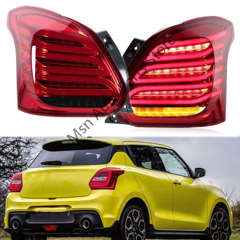 Pair for Suzuki for Swift 2017-19 Red LED TailLight Reverse Dynamic Turn Signal Lamp