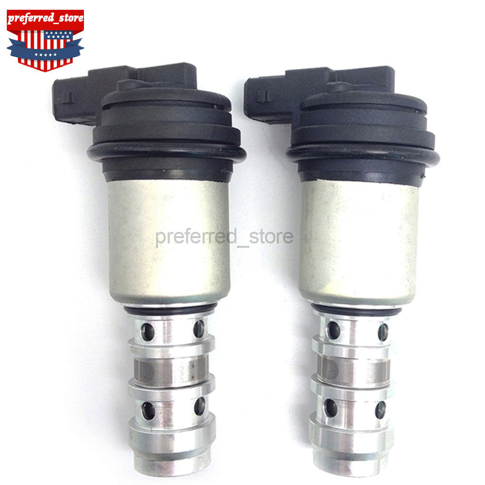 Two VANOS VVT variable timing solenoid valves suitable for BMW 535i, 550i, 650i, 740i, and 750i models.