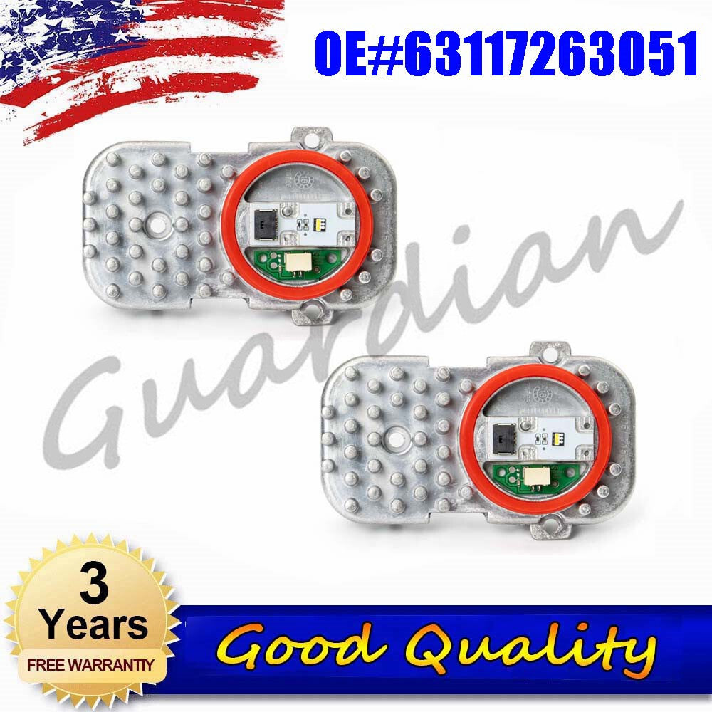 2PCS DRL Headlight LED Insert Diode Module 63117263051 for BMW 328I 335I 335IS