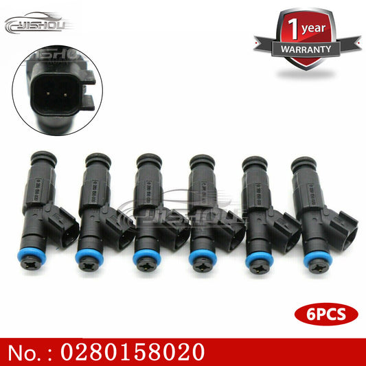 0280158020 6-piece fuel injector kit for Jeep Liberty, for Dodge Dakota, for Mitsubishi 3.7