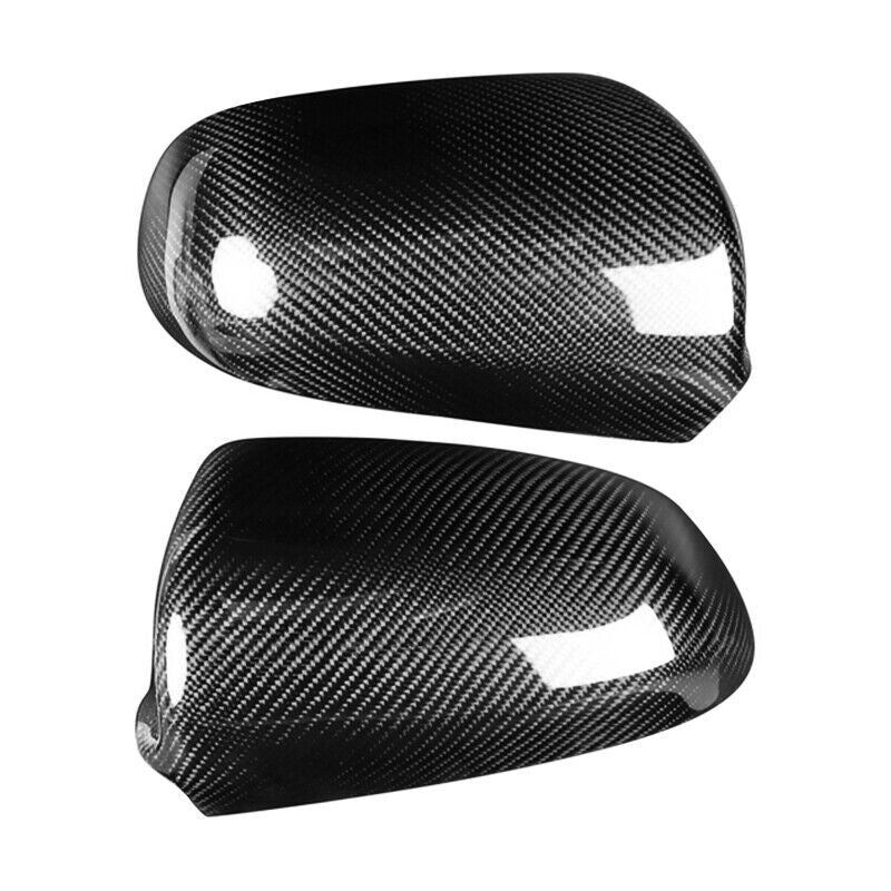 Pair Real Carbon Fiber Car Side Mirror Cover Caps for Audi for A4 B7 2006-2007 2PCS