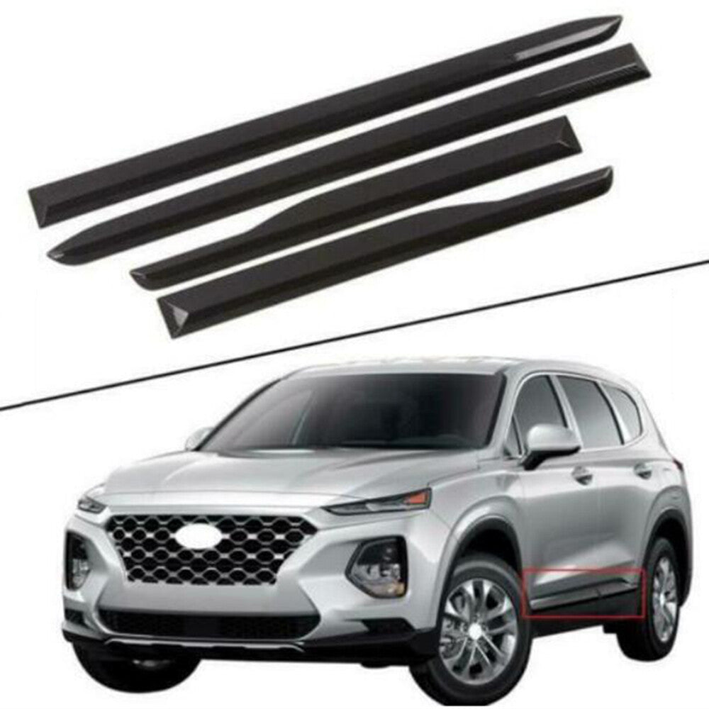 4P for Hyundai Santa Fe 2019-2021 carbon fiber Side Door Molding Line Cover Trim