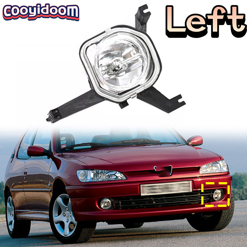 Left Front Bumper Without Bulb Foglight Foglamp for Peugeot 306 1999-2002