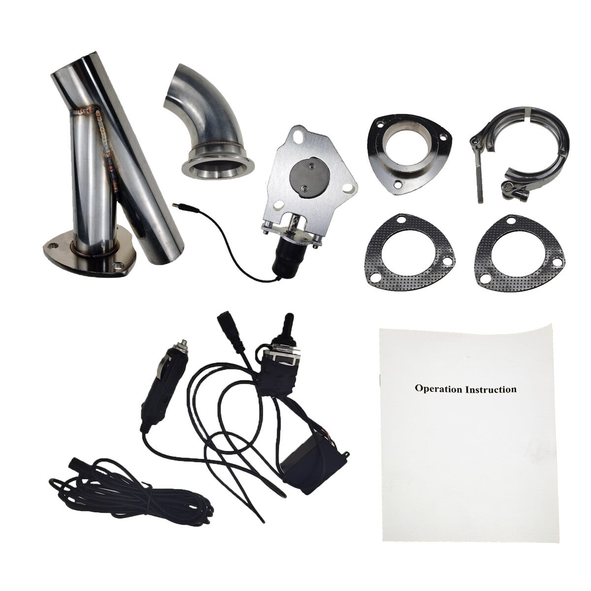 2.5-inch/2.5-inch electric exhaust valve, motorized self-unloading valve, and manual switch