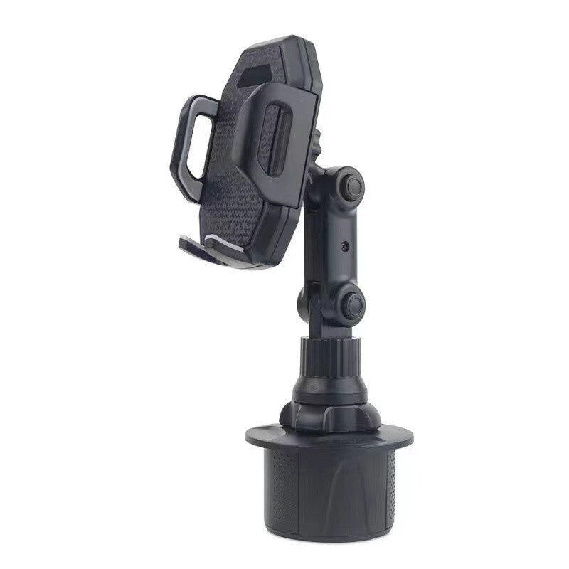 360 Degree Car Cup Holder Mobile Phone Mount Adjustable Angle Stand Cradle Black