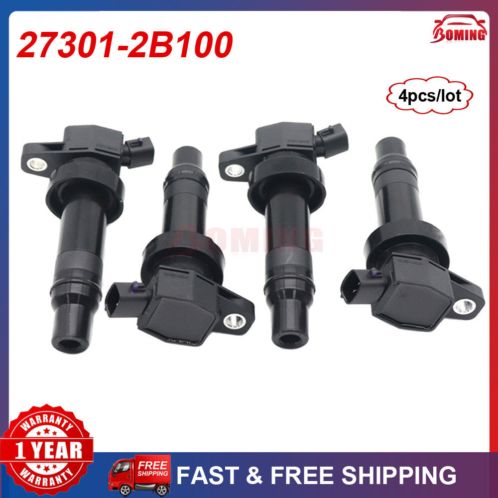 4-pack of brand new black ignition coils for Hyundai for Veloster , for Kia Rio Soul 1.6L