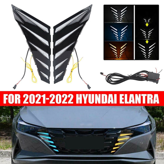 For 2021-2022 for Hyundai for Elantra Front Grille LED Side Turn Signal Driving Lights