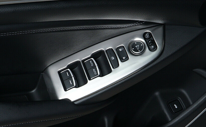 for Honda Accord 2018-2022 Silver Car Window Lock Lift Switch Button Panel Trim