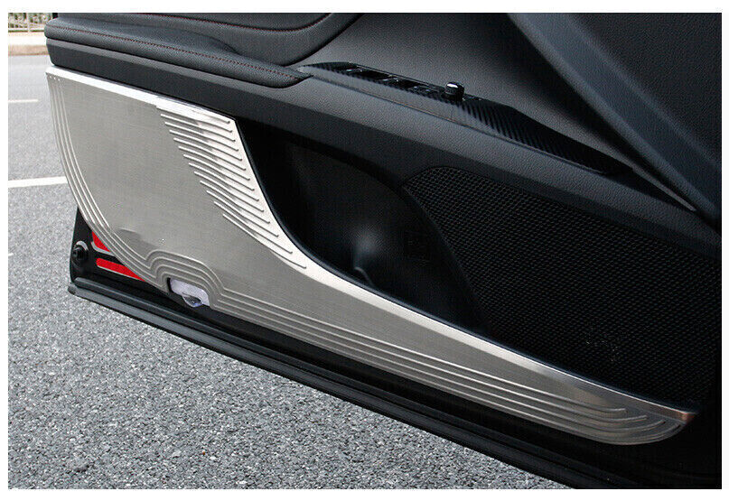 for Toyota for Camry 2018-2023 Silver Steel Inner Door Anti-kick Panel Cover Trim 4x