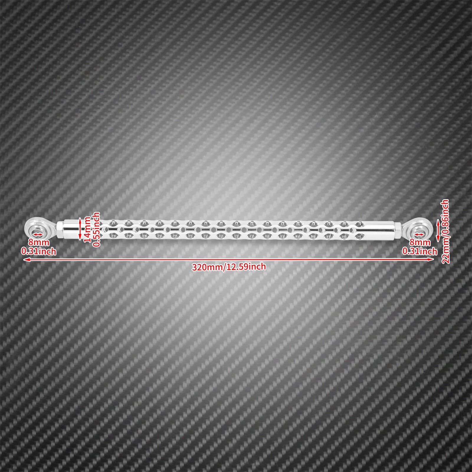 Hollow 330 Chrome Shift Linkage Shifter Link Fit for Harley Touring Softail Dyna