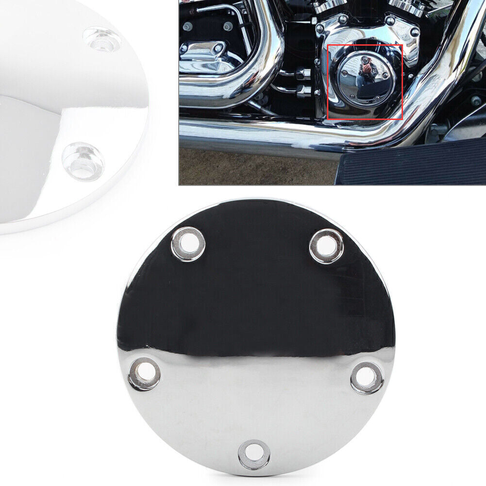 Domed Timing Points Cover Fit for Harley Twin Cam Softail Dyna Touring 99-17 Chrome