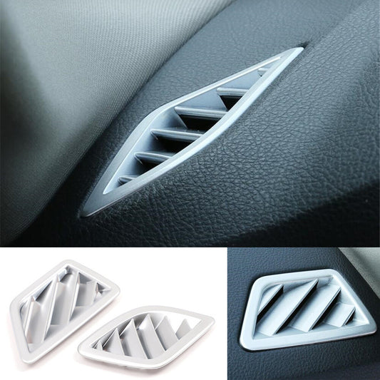 2¡ÁSilver ABS Dashboard Air Vent Outlet Panel Trim for BMW 5 Series F10 2011-2017