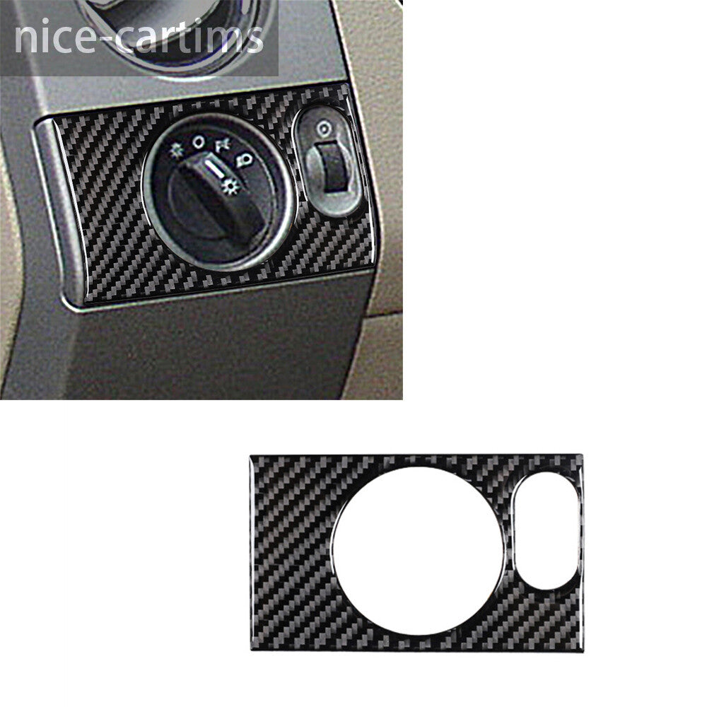 Carbon Fiber Interior Headlight Switch Button Cover for Ford F-150 FX4 2004-2008