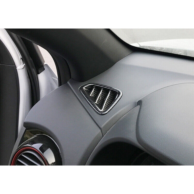 for Hyundai Kona 2018-2022 Carbon Fiber Car Dashboard Upper Air Outlet Vent Trim
