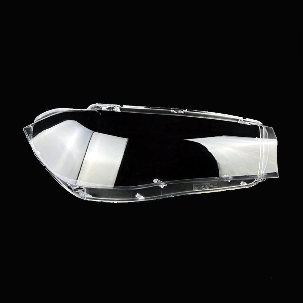 A pair of transparent headlight covers and lens caps suitable for BMW X5 F15 F16 X6 2014-2018