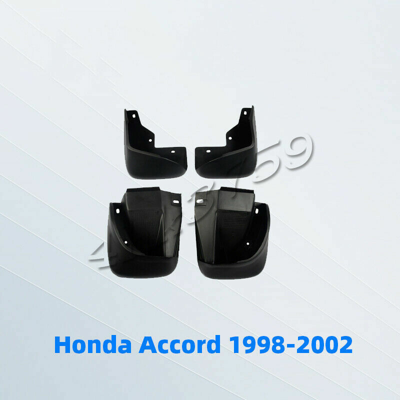 4ps Black Mudflaps Splash Guards Front Rear Mud Flap for Honda Accord 1998-2002
