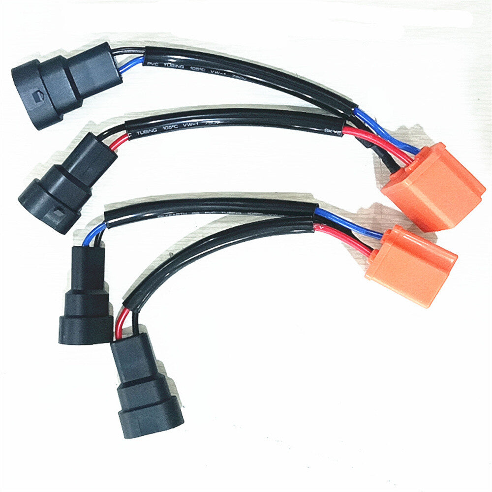 2Pcs 9006 / 9005 to H4 Headlight Bulb Conversion Sockets Harness Low High Beam