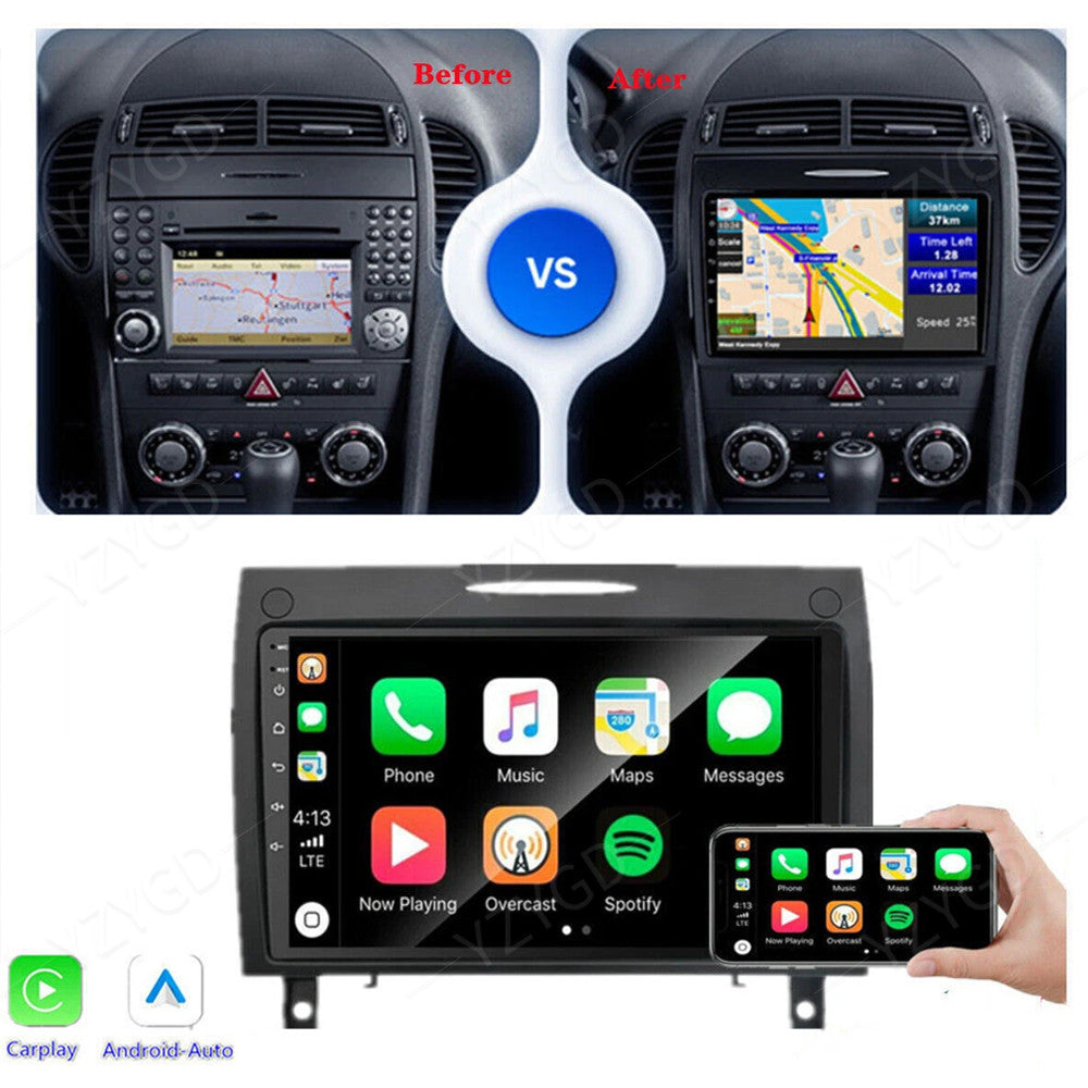 9 Car Stereo Radio for Mercedes for Benz SLK-Class 2004-2010 Android 14 Carplay GPS