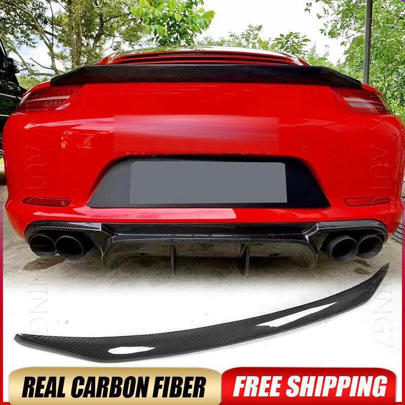 carbon fiber rear trunk lip spoiler suitable for Porsche 911 991 2012-2018