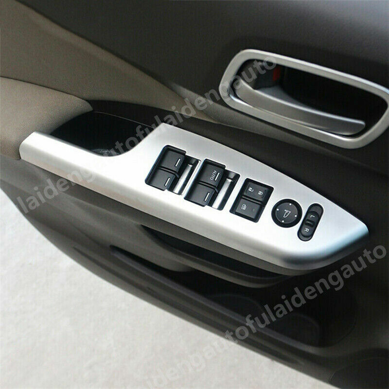 4P for Honda CRV CR-V 2012-2016 Silver Car Window Lifte Panel Switch Cover Trim