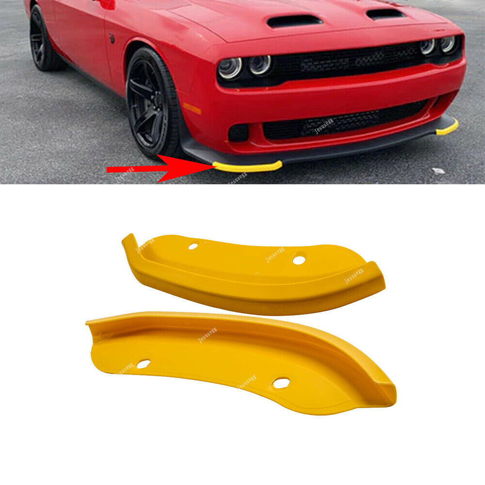2X Front Bumper Lip Splitter Guard Cover Fits 15-20 for Dodge for Challenger Scat Pack