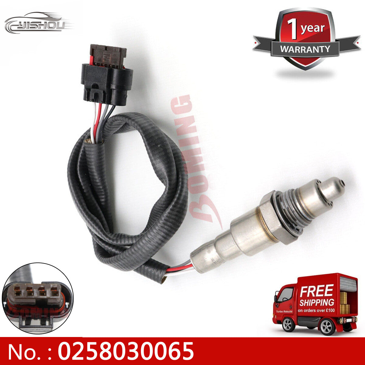 Oxygen sensor compatible with for Ford Fusion Edge 2016-2017 and for Lincoln MKX 2014-2016 (new) 0258030065