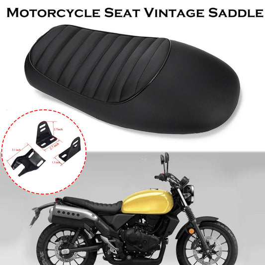 Motorcycle Flat brat Vintage Saddle for Seat For Cafe Racer for Honda CB CL CG GB