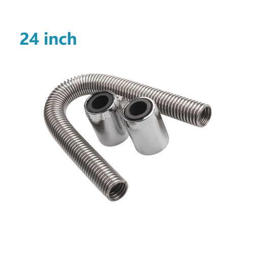 24-inch universal stainless steel radiator flexible cooling water hose kit with cap