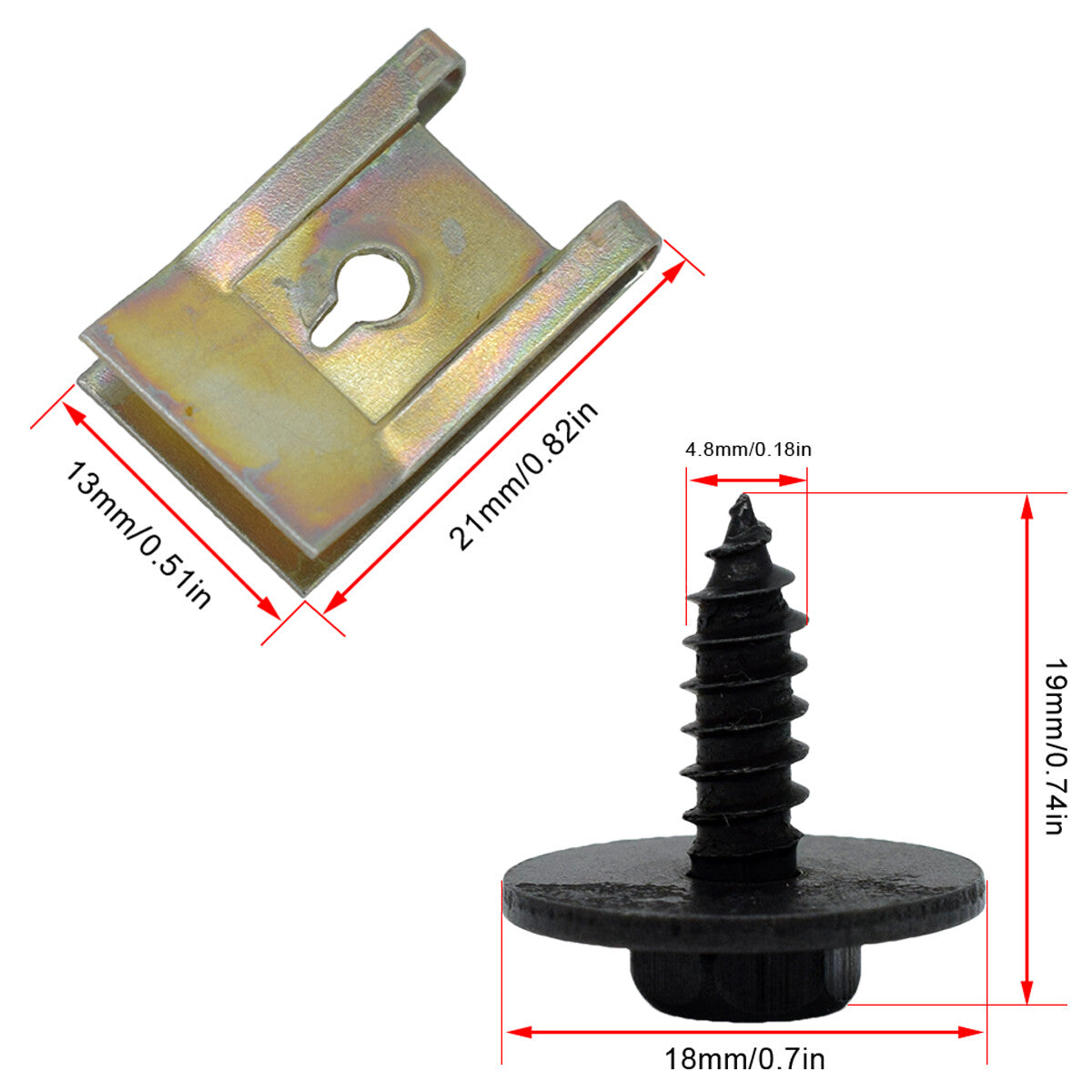 DE U-Nut Hex Screws Wheel Run Underride Protection Underbody for BMW NEW