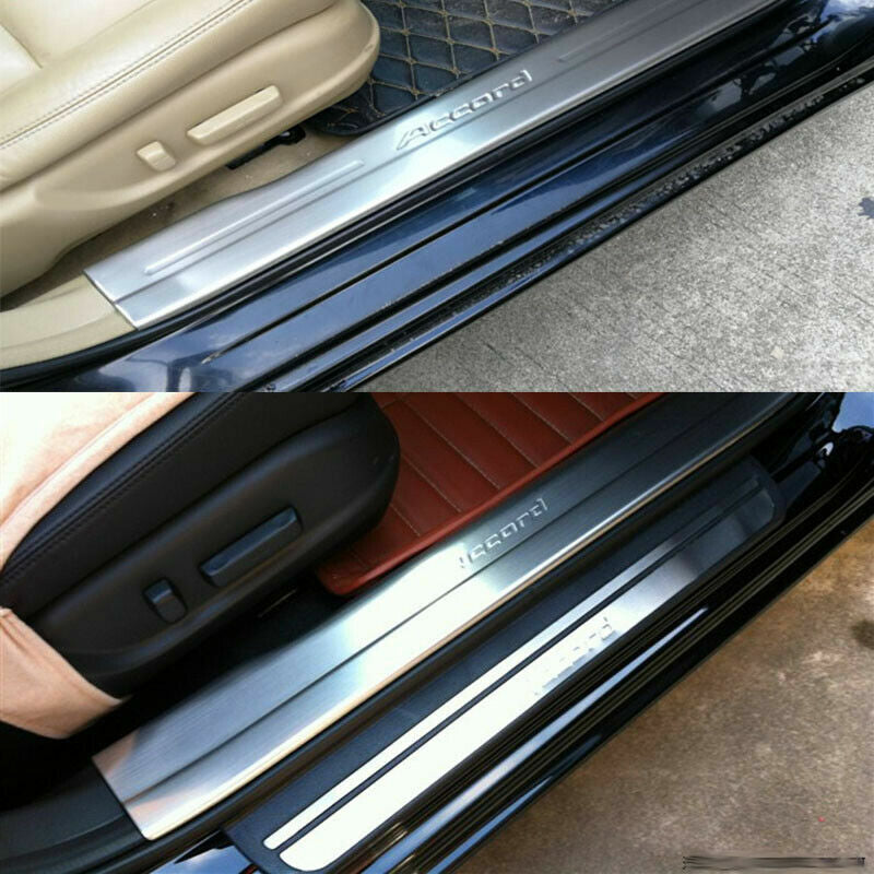 4X External Car Door Sill Scuff Plate Guard for Honda Accord 4DR SEDAN 2008-2012