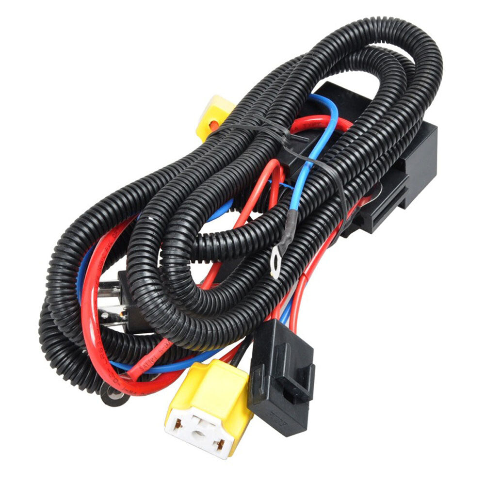 Universal 2 Headlight Relay Kit Headlight Relay Enhance Cable D7A4