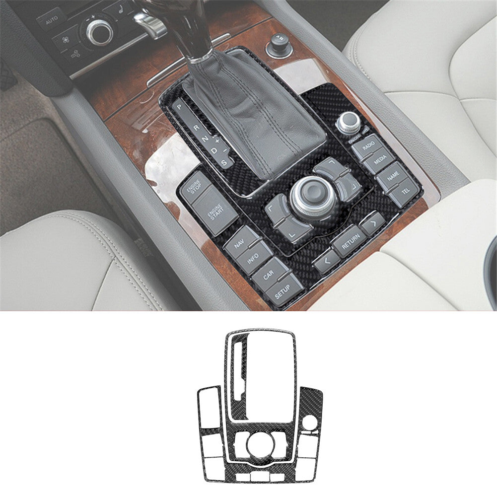 3PCS carbon fiber interior panel trim for Audi Q7 2007-2015