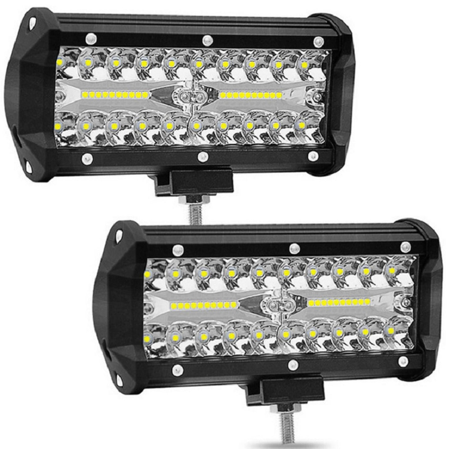 7 120W Spot Beam Waterproof LED Work Light Bar Car SUV Off Road Lamps DC12-48V
